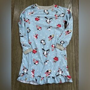 Jammies For Your Families® Cool Penguin Gown  Dress by Cuddl Duds size 10/12